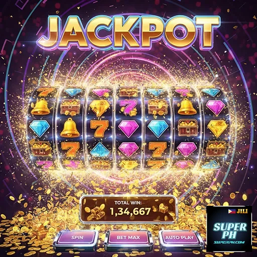A vibrant display of online slot games available at Superph - superph